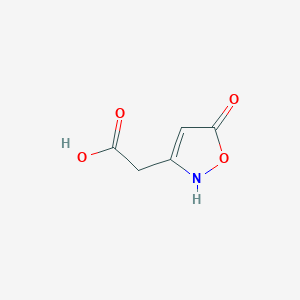 molecular formula C5H5NO4 B071468 2-(5-Hydroxyisoxazol-3-yl)acetic acid CAS No. 178168-21-3