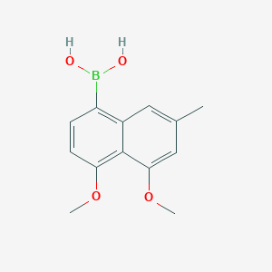 molecular formula C13H15BO4 B071470 (4,5-Dimethoxy-7-methylnaphthalen-1-yl)boronic acid CAS No. 177971-27-6