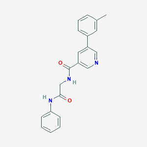 molecular formula C21H19N3O2 B7147242 N-(2-anilino-2-oxoethyl)-5-(3-methylphenyl)pyridine-3-carboxamide 