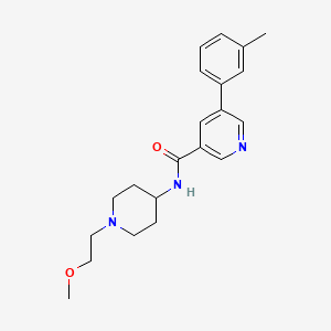 molecular formula C21H27N3O2 B7147261 N-[1-(2-methoxyethyl)piperidin-4-yl]-5-(3-methylphenyl)pyridine-3-carboxamide 