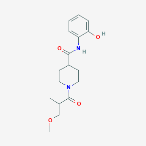 molecular formula C17H24N2O4 B7147334 N-(2-hydroxyphenyl)-1-(3-methoxy-2-methylpropanoyl)piperidine-4-carboxamide 