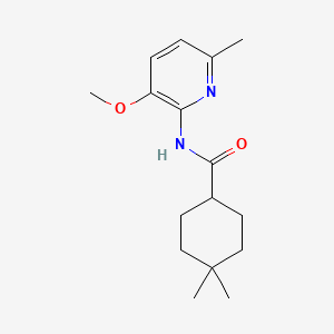 molecular formula C16H24N2O2 B7147378 N-(3-methoxy-6-methylpyridin-2-yl)-4,4-dimethylcyclohexane-1-carboxamide 