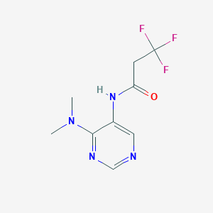 molecular formula C9H11F3N4O B7147722 N-[4-(dimethylamino)pyrimidin-5-yl]-3,3,3-trifluoropropanamide 