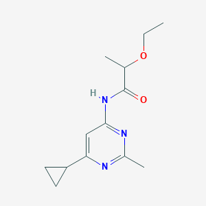 molecular formula C13H19N3O2 B7147772 N-(6-cyclopropyl-2-methylpyrimidin-4-yl)-2-ethoxypropanamide 