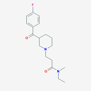 molecular formula C18H25FN2O2 B7147840 N-ethyl-3-[3-(4-fluorobenzoyl)piperidin-1-yl]-N-methylpropanamide 