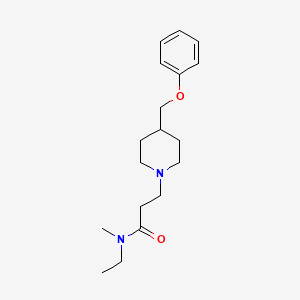 molecular formula C18H28N2O2 B7147846 N-ethyl-N-methyl-3-[4-(phenoxymethyl)piperidin-1-yl]propanamide 
