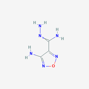molecular formula C3H6N6O B071479 4-Amino-N-amino-furazan-3-carboxamidine CAS No. 167281-92-7