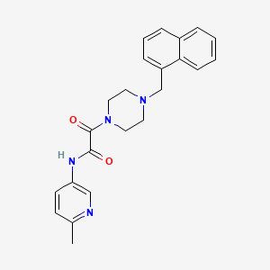 molecular formula C23H24N4O2 B7147909 N-(6-methylpyridin-3-yl)-2-[4-(naphthalen-1-ylmethyl)piperazin-1-yl]-2-oxoacetamide 