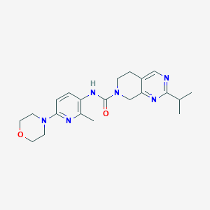 molecular formula C21H28N6O2 B7147956 N-(2-methyl-6-morpholin-4-ylpyridin-3-yl)-2-propan-2-yl-6,8-dihydro-5H-pyrido[3,4-d]pyrimidine-7-carboxamide 