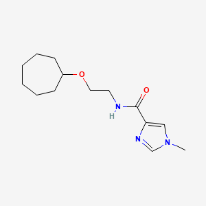 molecular formula C14H23N3O2 B7148074 N-(2-cycloheptyloxyethyl)-1-methylimidazole-4-carboxamide 