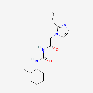 molecular formula C16H26N4O2 B7148154 N-[(2-methylcyclohexyl)carbamoyl]-2-(2-propylimidazol-1-yl)acetamide 