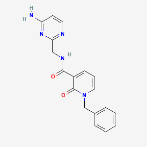 molecular formula C18H17N5O2 B7148305 N-[(4-aminopyrimidin-2-yl)methyl]-1-benzyl-2-oxopyridine-3-carboxamide 