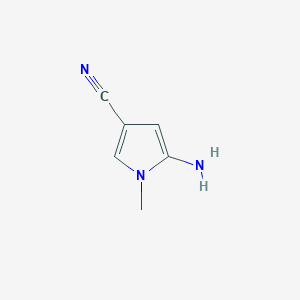 molecular formula C6H7N3 B071484 5-amino-1-methyl-1H-pyrrole-3-carbonitrile CAS No. 159831-30-8