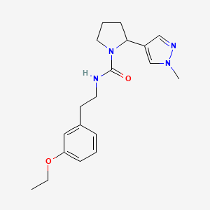 molecular formula C19H26N4O2 B7148414 N-[2-(3-ethoxyphenyl)ethyl]-2-(1-methylpyrazol-4-yl)pyrrolidine-1-carboxamide 