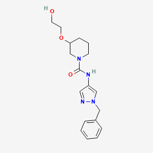 molecular formula C18H24N4O3 B7148496 N-(1-benzylpyrazol-4-yl)-3-(2-hydroxyethoxy)piperidine-1-carboxamide 
