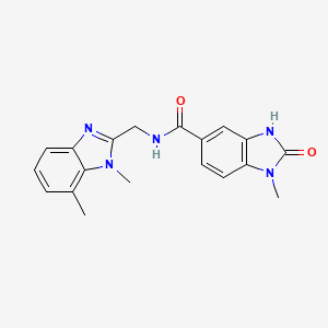 molecular formula C19H19N5O2 B7148513 N-[(1,7-dimethylbenzimidazol-2-yl)methyl]-1-methyl-2-oxo-3H-benzimidazole-5-carboxamide 