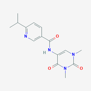 molecular formula C15H18N4O3 B7148816 N-(1,3-dimethyl-2,4-dioxopyrimidin-5-yl)-6-propan-2-ylpyridine-3-carboxamide 