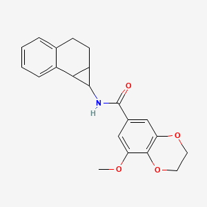 molecular formula C21H21NO4 B7148879 N-(1a,2,3,7b-tetrahydro-1H-cyclopropa[a]naphthalen-1-yl)-5-methoxy-2,3-dihydro-1,4-benzodioxine-7-carboxamide 