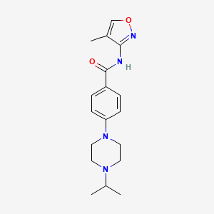 molecular formula C18H24N4O2 B7148897 N-(4-methyl-1,2-oxazol-3-yl)-4-(4-propan-2-ylpiperazin-1-yl)benzamide 