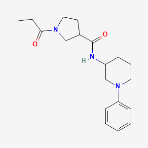 molecular formula C19H27N3O2 B7149215 N-(1-phenylpiperidin-3-yl)-1-propanoylpyrrolidine-3-carboxamide 