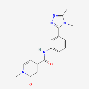 molecular formula C17H17N5O2 B7149367 N-[3-(4,5-dimethyl-1,2,4-triazol-3-yl)phenyl]-1-methyl-2-oxopyridine-4-carboxamide 