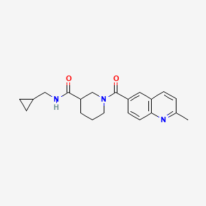 molecular formula C21H25N3O2 B7149409 N-(cyclopropylmethyl)-1-(2-methylquinoline-6-carbonyl)piperidine-3-carboxamide 