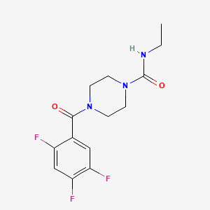 molecular formula C14H16F3N3O2 B7149685 N-ethyl-4-(2,4,5-trifluorobenzoyl)piperazine-1-carboxamide 