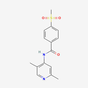 molecular formula C15H16N2O3S B7149703 N-(2,5-dimethylpyridin-4-yl)-4-methylsulfonylbenzamide 