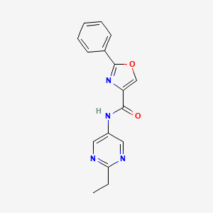 molecular formula C16H14N4O2 B7149709 N-(2-ethylpyrimidin-5-yl)-2-phenyl-1,3-oxazole-4-carboxamide 