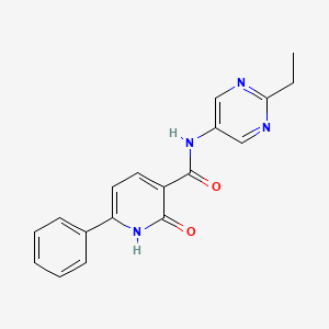 molecular formula C18H16N4O2 B7149726 N-(2-ethylpyrimidin-5-yl)-2-oxo-6-phenyl-1H-pyridine-3-carboxamide 