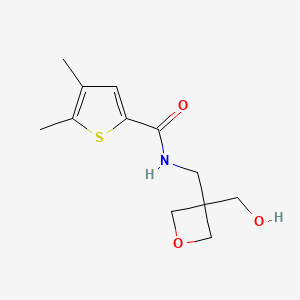 molecular formula C12H17NO3S B7149795 N-[[3-(hydroxymethyl)oxetan-3-yl]methyl]-4,5-dimethylthiophene-2-carboxamide 