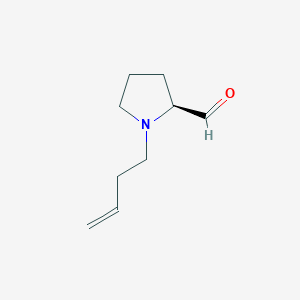 molecular formula C9H15NO B071498 (2S)-1-but-3-enylpyrrolidine-2-carbaldehyde CAS No. 174226-64-3