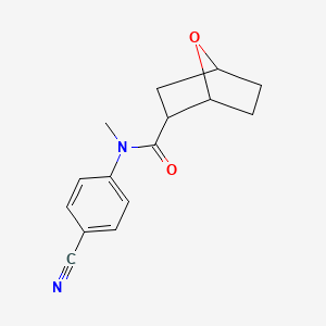 molecular formula C15H16N2O2 B7150164 N-(4-cyanophenyl)-N-methyl-7-oxabicyclo[2.2.1]heptane-2-carboxamide 