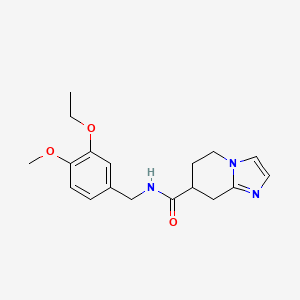 molecular formula C18H23N3O3 B7150183 N-[(3-ethoxy-4-methoxyphenyl)methyl]-5,6,7,8-tetrahydroimidazo[1,2-a]pyridine-7-carboxamide 