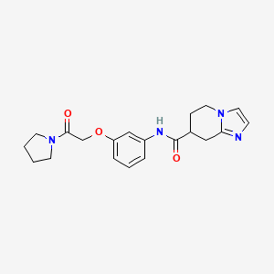 molecular formula C20H24N4O3 B7150214 N-[3-(2-oxo-2-pyrrolidin-1-ylethoxy)phenyl]-5,6,7,8-tetrahydroimidazo[1,2-a]pyridine-7-carboxamide 