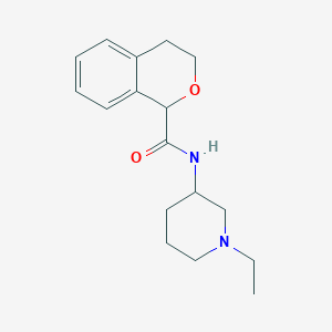 molecular formula C17H24N2O2 B7150440 N-(1-ethylpiperidin-3-yl)-3,4-dihydro-1H-isochromene-1-carboxamide 