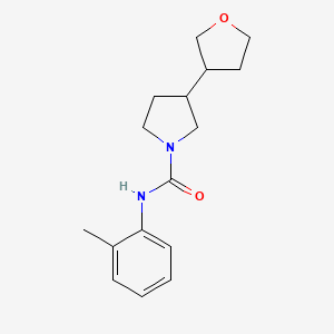 molecular formula C16H22N2O2 B7150524 N-(2-methylphenyl)-3-(oxolan-3-yl)pyrrolidine-1-carboxamide 