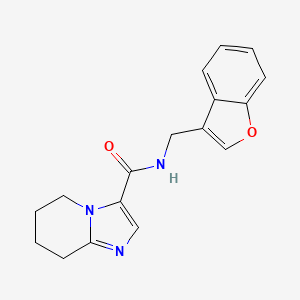molecular formula C17H17N3O2 B7150634 N-(1-benzofuran-3-ylmethyl)-5,6,7,8-tetrahydroimidazo[1,2-a]pyridine-3-carboxamide 