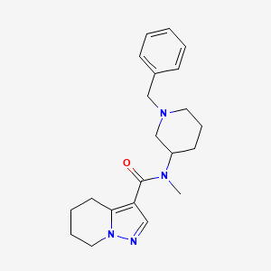 molecular formula C21H28N4O B7150666 N-(1-benzylpiperidin-3-yl)-N-methyl-4,5,6,7-tetrahydropyrazolo[1,5-a]pyridine-3-carboxamide 