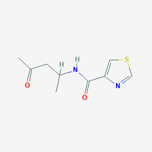molecular formula C9H12N2O2S B7150723 N-(4-oxopentan-2-yl)-1,3-thiazole-4-carboxamide 