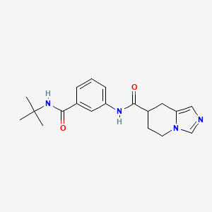 molecular formula C19H24N4O2 B7150727 N-[3-(tert-butylcarbamoyl)phenyl]-5,6,7,8-tetrahydroimidazo[1,5-a]pyridine-7-carboxamide 