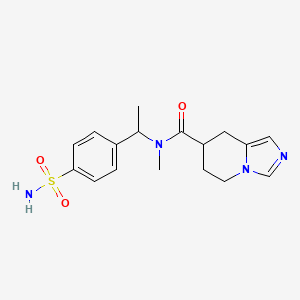 molecular formula C17H22N4O3S B7150730 N-methyl-N-[1-(4-sulfamoylphenyl)ethyl]-5,6,7,8-tetrahydroimidazo[1,5-a]pyridine-7-carboxamide 