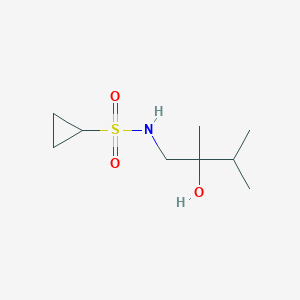 molecular formula C9H19NO3S B7150755 N-(2-hydroxy-2,3-dimethylbutyl)cyclopropanesulfonamide 