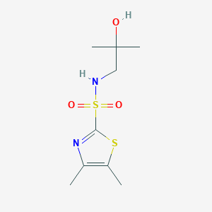 molecular formula C9H16N2O3S2 B7150759 N-(2-hydroxy-2-methylpropyl)-4,5-dimethyl-1,3-thiazole-2-sulfonamide 