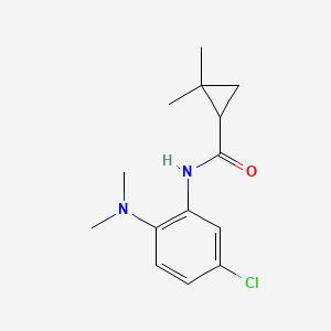 molecular formula C14H19ClN2O B7150971 N-[5-chloro-2-(dimethylamino)phenyl]-2,2-dimethylcyclopropane-1-carboxamide 