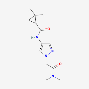 molecular formula C13H20N4O2 B7151005 N-[1-[2-(dimethylamino)-2-oxoethyl]pyrazol-4-yl]-2,2-dimethylcyclopropane-1-carboxamide 