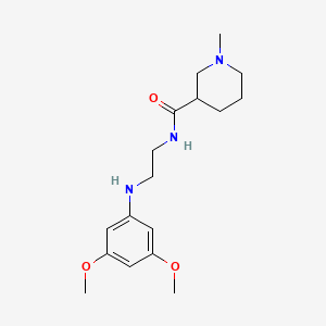 molecular formula C17H27N3O3 B7151240 N-[2-(3,5-dimethoxyanilino)ethyl]-1-methylpiperidine-3-carboxamide 