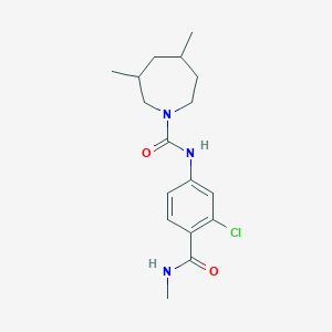 molecular formula C17H24ClN3O2 B7151275 N-[3-chloro-4-(methylcarbamoyl)phenyl]-3,5-dimethylazepane-1-carboxamide 