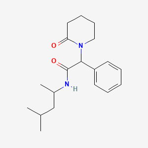 molecular formula C19H28N2O2 B7151282 N-(4-methylpentan-2-yl)-2-(2-oxopiperidin-1-yl)-2-phenylacetamide 