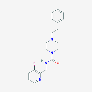 molecular formula C19H23FN4O B7151474 N-[(3-fluoropyridin-2-yl)methyl]-4-(2-phenylethyl)piperazine-1-carboxamide 